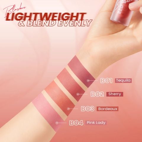  Má Hồng Dạng Kem Focallure Hangover Red Wine Blusher 
