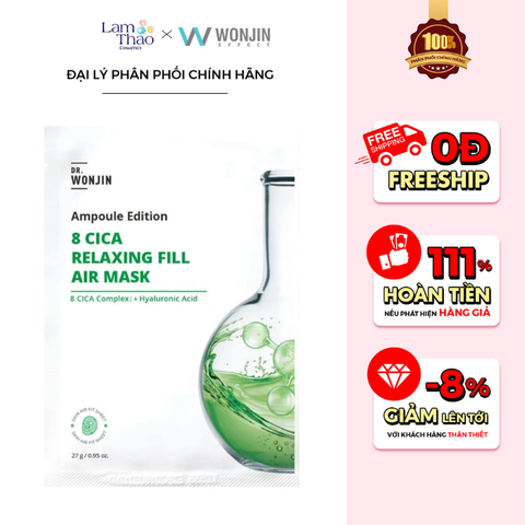  Mặt Nạ Siêu Tinh Chất Phục Hồi Dr Wonjin 8 CICA Relaxing Fill Air Mask 