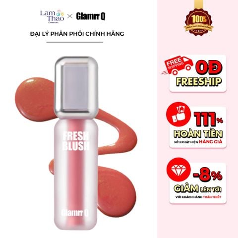  Má Hồng Kem Căng Bóng Glamrr Q Glow Lasting Fresh Blush 
