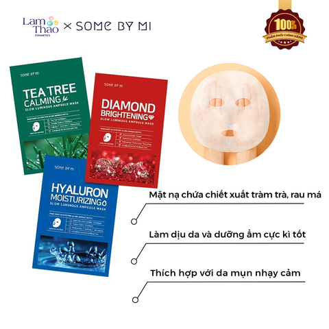  [KHÔNG ÁP DỤNG HẠNG THÀNH VIÊN - COMBO 10 MIẾNG 99K] Mặt Nạ Làm Sáng Da Some By Mi Glow Luminous Ampoule Mask 