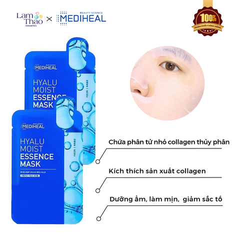  Mặt Nạ Dưỡng Ẩm Chuyên Sâu Mediheal Hyalu Moist Essence Mask 