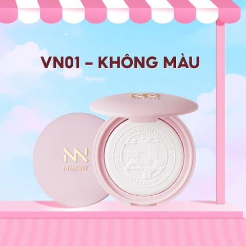  [DEAL 05/6 - 30/6 TẶNG 1 PHẤN MẮT MENOW] Phấn Phủ Dạng Nén Mỏng Nhẹ Tự Nhiên Menow Clear Radiant Pressed Powder Viet Nam Edition 