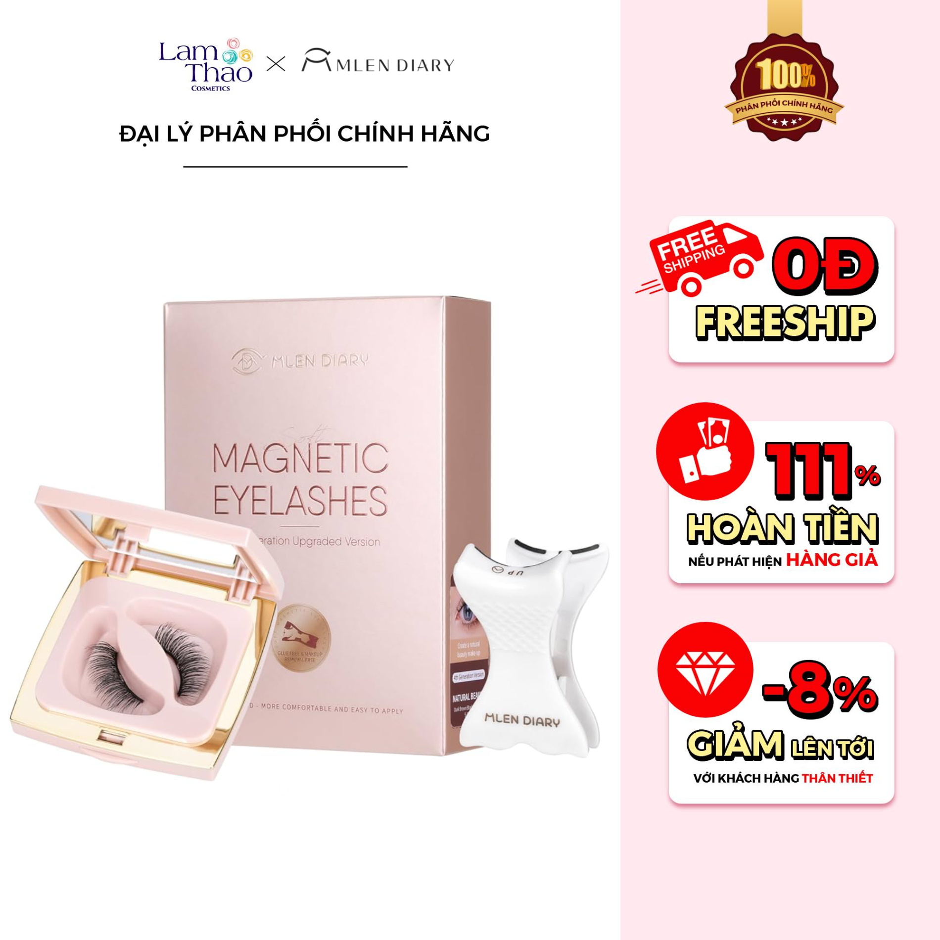 Mi Nam Châm Từ Tính Mlen Diary Magnetic Eyelashes