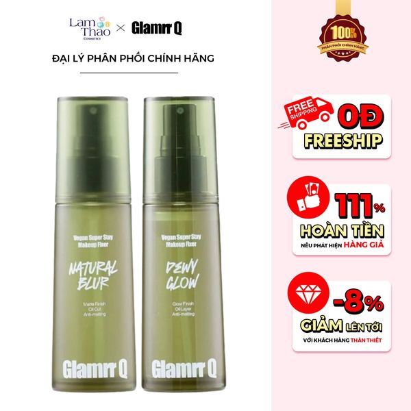 Xịt Khóa Nền Cố Định Glamrr Q Vegan Super Stay Make Up Fixer