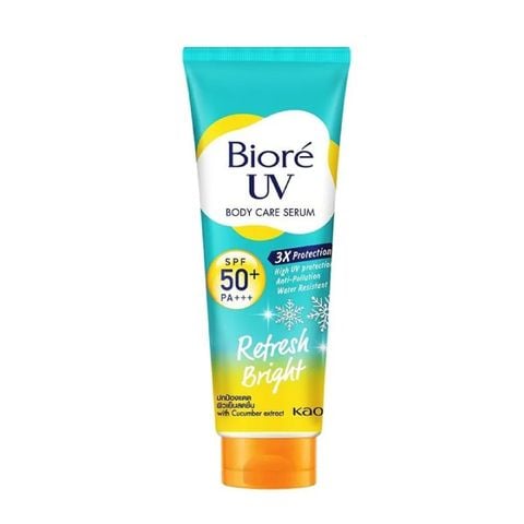  Serum Chống Nắng Dưỡng Thể Sáng Mịn Mát Lạnh Bioré UV Anti-Pollution Body Care Serum Refresh Bright SPF 50+ PA+++ 