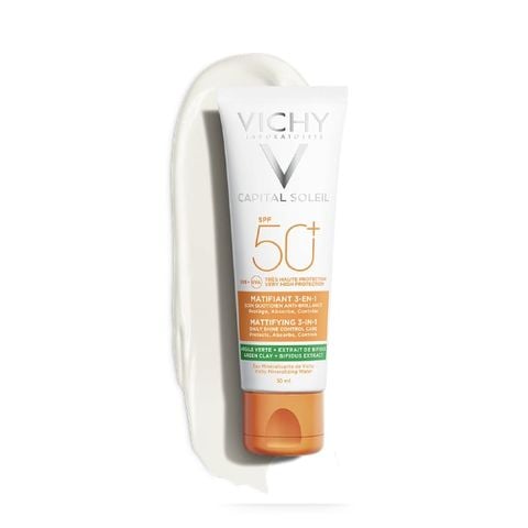  Kem Chống Nắng Kiềm Dầu Vichy Capital Soleil Mattifying 3-In-1 SPF 50+ 