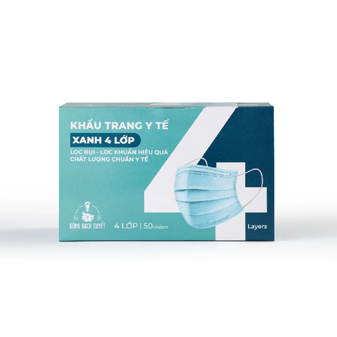  Khẩu Trang Y Tế Kháng Bụi Khuẩn 4 Lớp Bạch Tuyết Medical Mask 