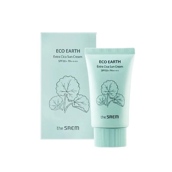 [MUA 1 TẶNG 1 MẶT NẠ THE SAEM] Kem Chống Nắng Rau Má The Saem Eco Earth Extra Cica Sun Cream 50g