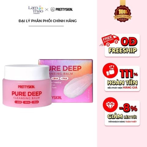  Sáp Tẩy Trang Giúp Làm Sạch Bụi Bẩn, Dầu Thừa Prettyskin Pure Deep Cleansing Balm 