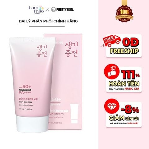 Kem Chống Nắng Nâng Tone Trắng Hồng Pretty Skin Pink Tone Up Sun Cream [MẪU MỚI] 