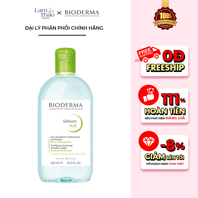 Nước Tẩy Trang Dành Cho Da Dầu & Hỗn Hợp Bioderma Purifying Cleansing Micellar Water