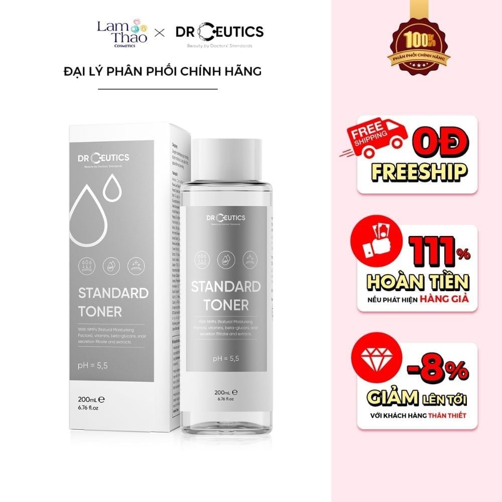 Nước Hoa Hồng Cấp Ẩm Cho Da Dầu DrCeutics Standard Toner