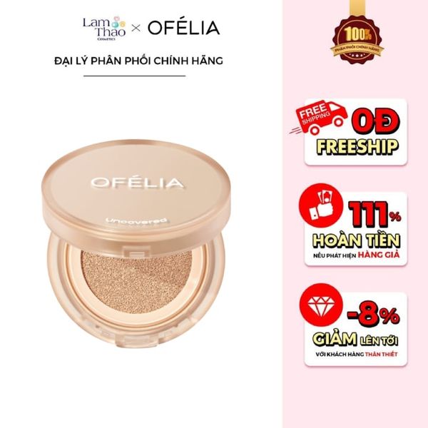 Phấn Nước Ofelia Uncovered Longwear Cushion SPF50+ PA++++ 12g