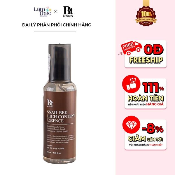 Tinh Chất Dưỡng Da Chiết Xuất Nọc Ong Và Chất Nhầy Ốc Sên Benton Snail Bee High Content Essence 100ml