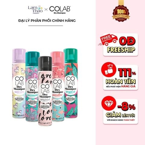  Gội Dầu Khô Làm Phồng Giảm Bết Tóc Colab Dry Shampoo 