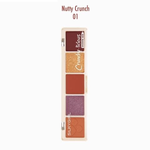  [TẶNG 1 NTT BOM 8TEA 30ML]  Bảng Phấn Mắt 5 Màu Silkygirl Crunchy Licious Shadow Bar 
