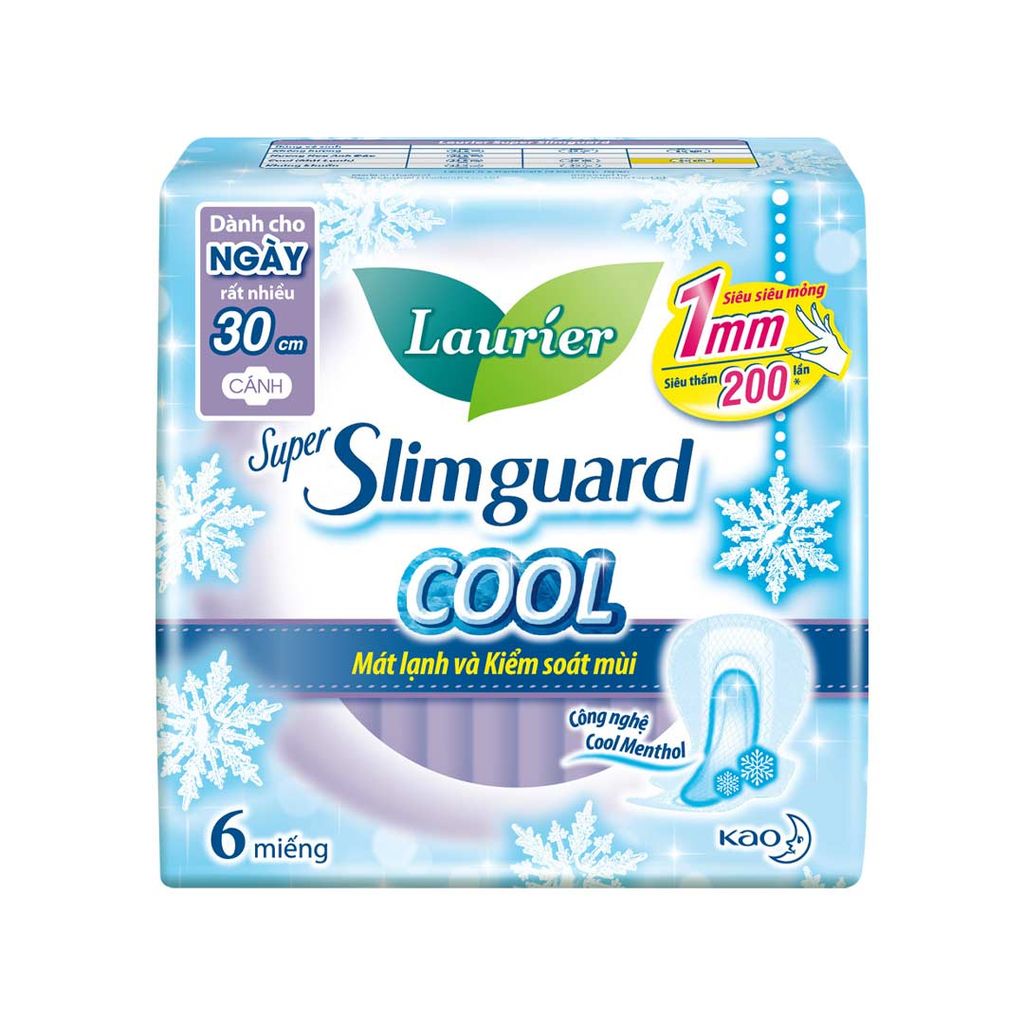 Băng Vệ Sinh Siêu Mỏng Mát Lạnh Laurier Super Slimguard Cool