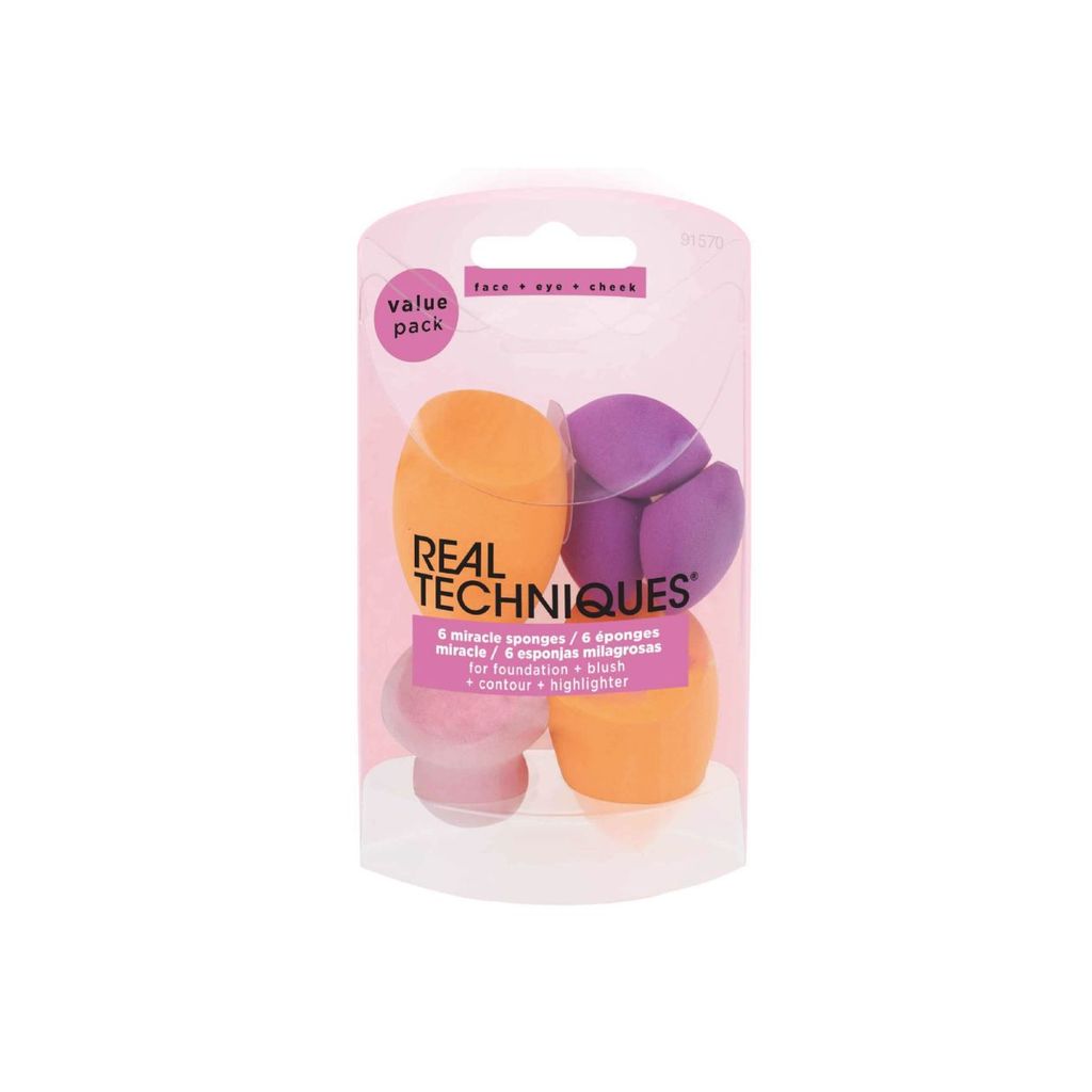 Bộ 6 Bông Mút Trang Điểm Real Techniques 6 Miracle Sponges