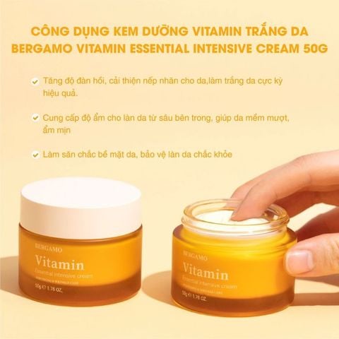  Kem Dưỡng Vitamin Sáng Da Bergamo Vitamin Essential Intensive Cream 