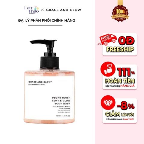  [DEAL 23/8 - 25/8 GIÁ SỐC] Sữa Tắm Phục Hồi Và Hỗ Trợ Sáng Da Grace And Glow Peony Blush Soft And Glow Solution Body Wash 