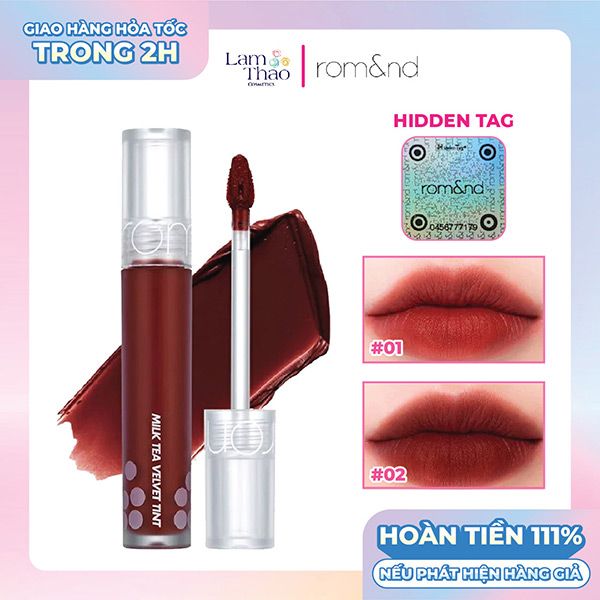 Son Kem Lì, Mịn Phiên Bản Trà Sữa Romand Milk Tea Velvet Tint