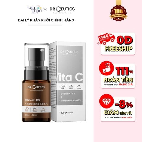  Tinh Chất Dưỡng Trắng Da Và Hỗ Trợ Ngừa Thâm Nám Làm Chậm Quá Trình Lão Hóa DrCeutics Vitamin C 16% + Tranexamic Acid 3% 