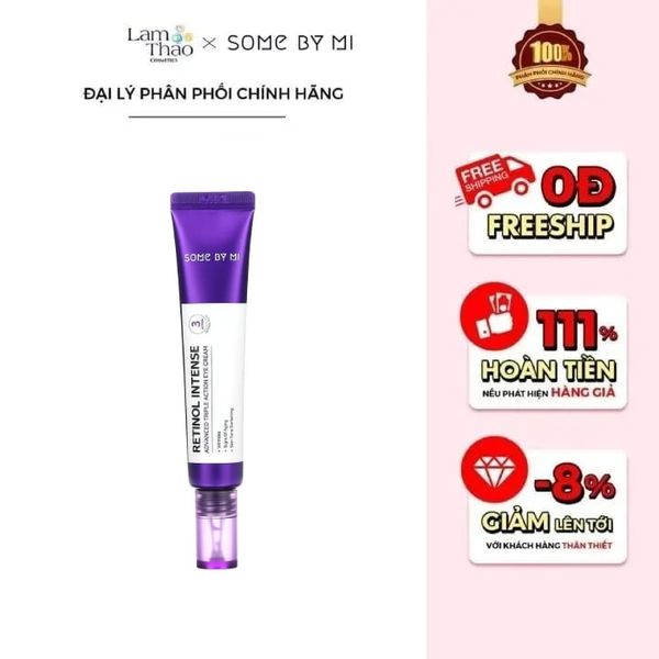 Kem Dưỡng Mắt Some By Mi Retinol Intense Advanced Triple Action Eye Cream 30ml