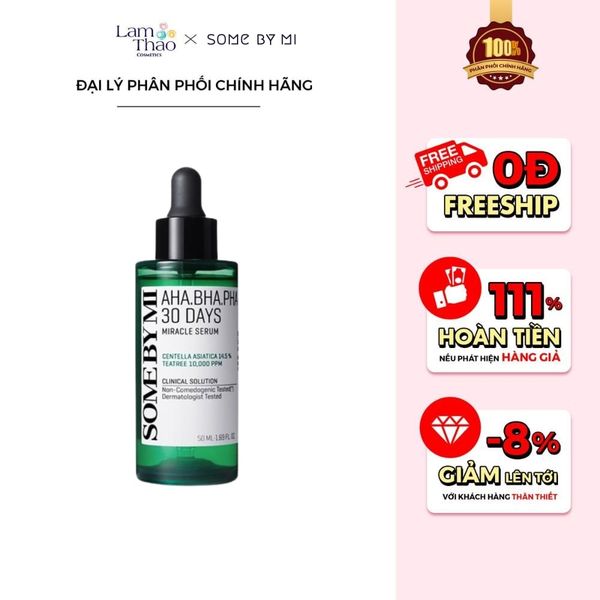 Tinh Chất Hỗ Trợ Giảm Mụn Some By Mi AHA-BHA-PHA 30 Days Miracle Serum