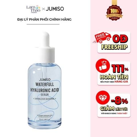  [DEAL WEB: DUY NHẤT 12/8 GIÁ SỐC] Tinh Chất Dưỡng Ẩm Jumiso Waterfull Hyaluronic Acid Serum 