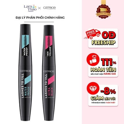  Mascara Giúp Dày Mi Catrice Lashes To Kill Volume Waterproof Black 