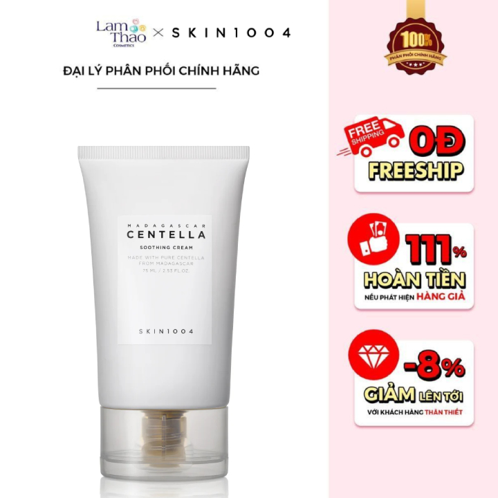 Gel Dưỡng Chiết Xuất Rau Má Hỗ Trợ Giảm Mụn Phục Hồi Da Skin1004 Madagascar Centella Soothing Cream