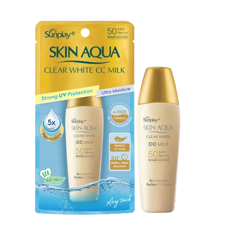  Sữa Chống Nắng Dưỡng Da Tạo Nền Sáng Mịn Sunplay Clear White CC Milk SPF50+ PA++++ 
