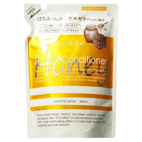  [TẶNG BÌNH CHIẾT BIORICA] Dầu Xả  Chiết Xuất Mật Ong Hỗ Trợ Nuôi Dưỡng Tóc Biorica Honey Conditioner 