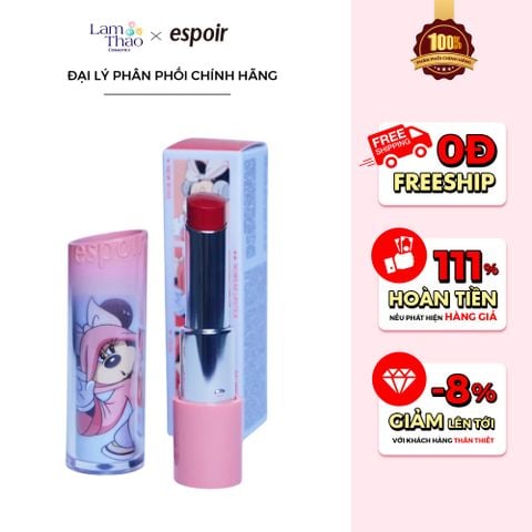  Son Thỏi Bóng Dưỡng Ẩm Phiên Bản Giới Hạn Espoir Nowear Lipstick Balming Glow Disney Edition 