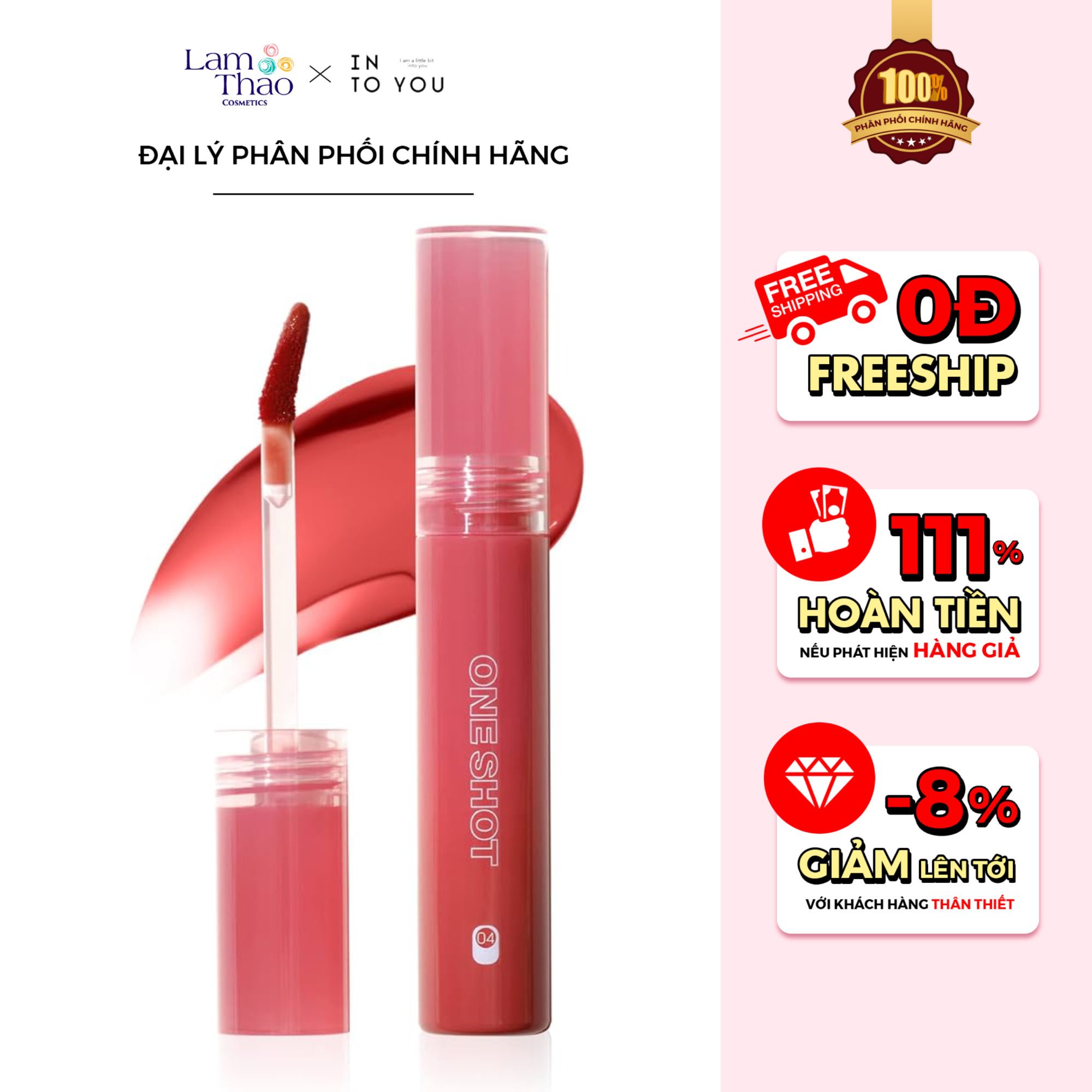 Son Tint Bóng Dưỡng Ẩm Into You One Shot Lip Tint