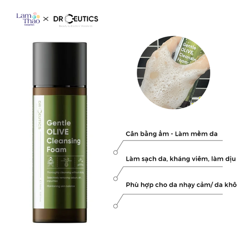  Sữa Rửa Mặt Sạch Sâu Dành Cho Mọi Loại Da DrCeutics Gentle Olive Cleansing Foam 