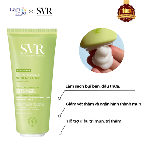  Sữa Rửa Mặt Dạng Sữa SVR Sebiaclear Creme Lavante 