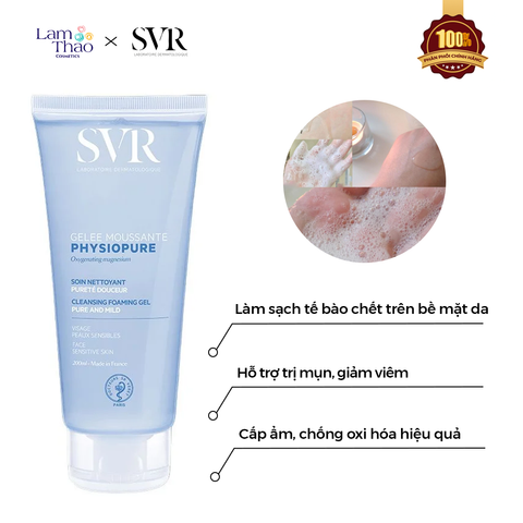  Gel Rửa Mặt Cho Da Nhạy Cảm SVR Physiopure Gelee Moussante 