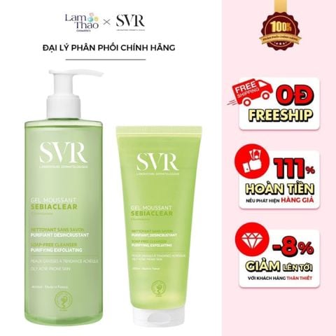  Gel Rửa Mặt Cho Da Dầu Mụn SVR Sebiaclear Gel Moussant 