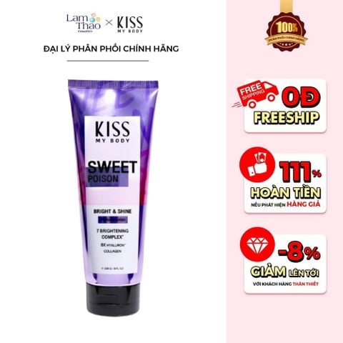 Sữa Dưỡng Thể Trắng Sáng Da Kiss My Body Bright & Shine Perfume Lotion 