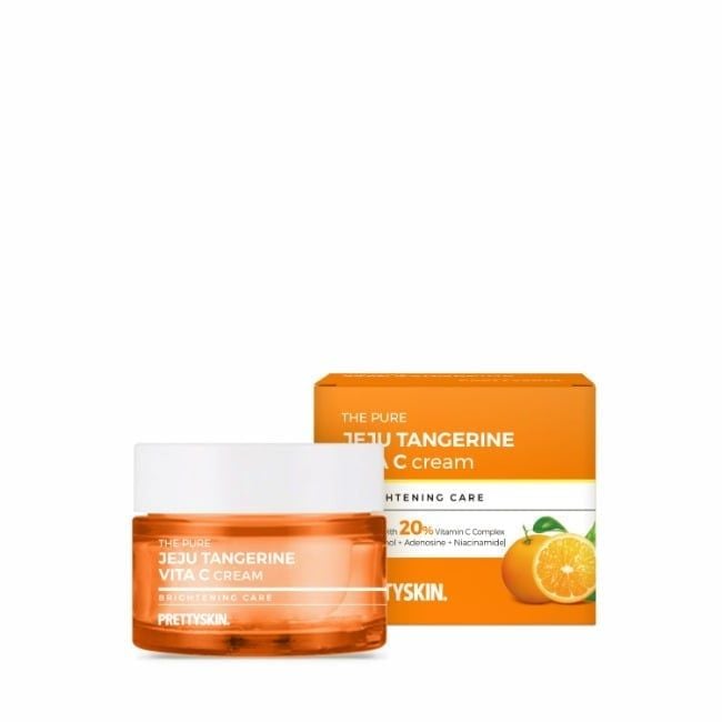 Kem Dưỡng Phục Hồi Trắng Da Pretty Skin The Pure Jeju Tangerine Vita C Cream 52ml