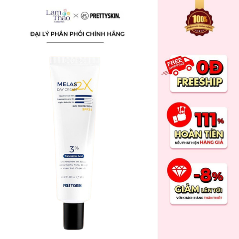  Kem Dưỡng Hỗ Trợ Mờ Thâm Ban Ngày Pretty Skin Melas 2X Cream Day 