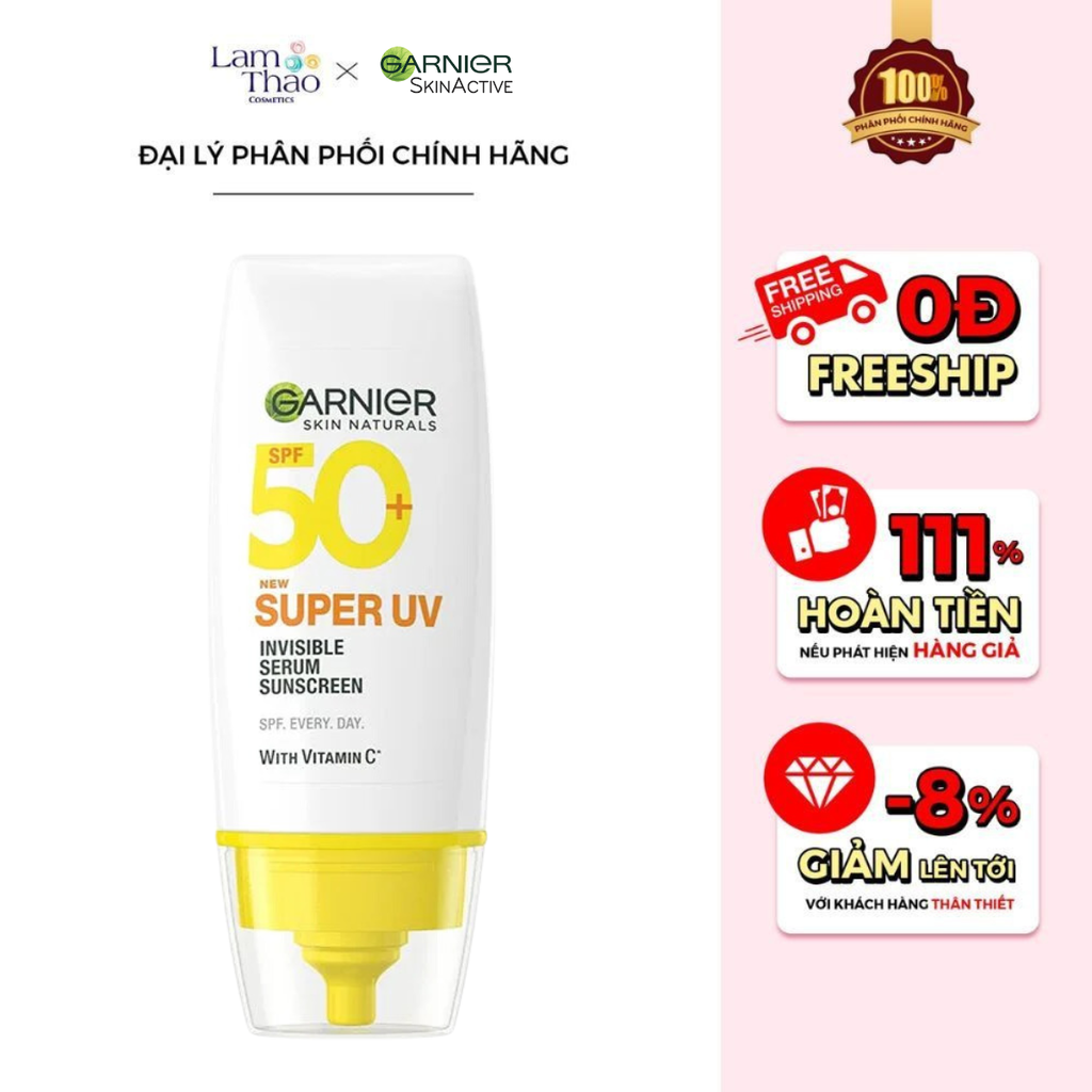 Serum Chống Nắng Garnier Skin Naturals Super UV Invisible Serum Sunscreen