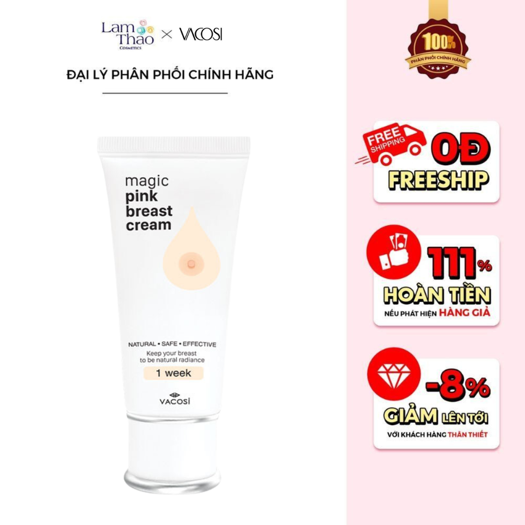 Kem Dưỡng Da Vùng Ngực Vacosi Magic Pink Breast Cream