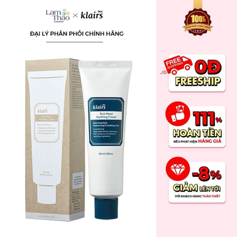  Kem Dưỡng Klairs Rich Moist Soothing Cream 