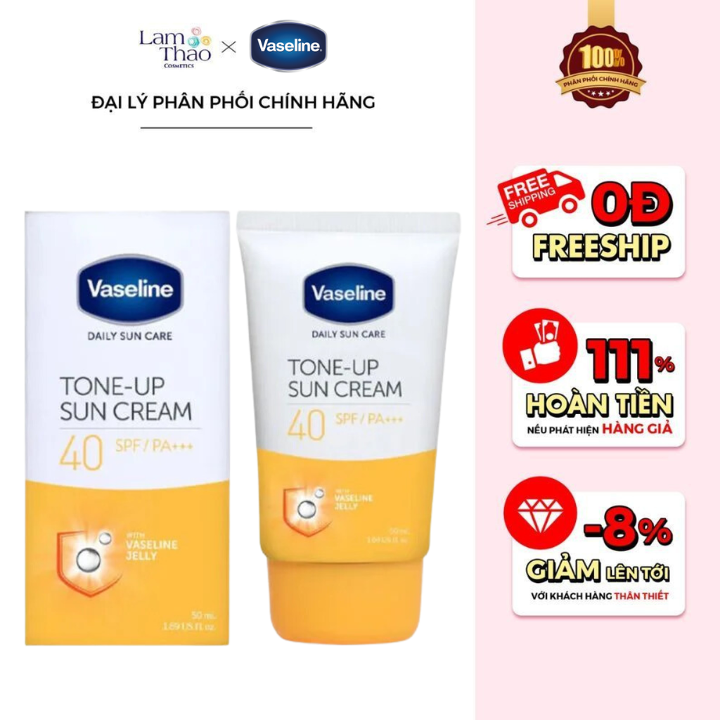 Kem Chống Nắng Nâng Tone Vaseline Tone-Up Sun Cream SPF 40+ PA+++