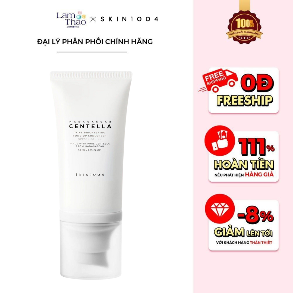 Kem Chống Nắng Nâng Tone Dưỡng Sáng Skin1004 Madagascar Centella Tone Brightening Tone-up Sunscreen SPF50+ PA++++