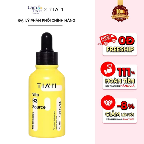  Tinh Chất Phục Hồi Da Sáng Khỏe Sau Mụn Giảm Thâm Nám Tiam Vita B3 Source Serum 