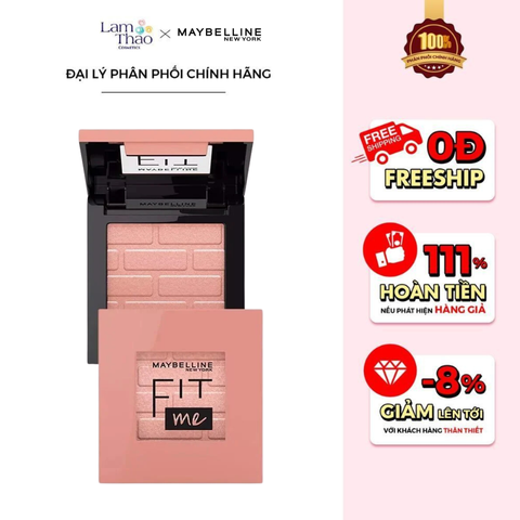  Má Hồng Dạng Nén, Mịn Lì Chuẩn Màu Maybelline Fit Me Mono Blush 
