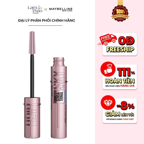  Mascara Làm Dài Và Dày Mi Maybelline Lash Sensational Sky High Waterproof Mascara Makeup 